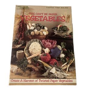 vintage 1988 craft book Leisure Arts 1181 twisted Paper Vegetables sculpture